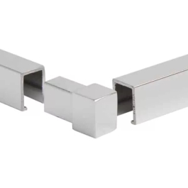 Tile Edge Trim Corner Pieces 9.5mm - (Pack of 2) - (Bright Silver)