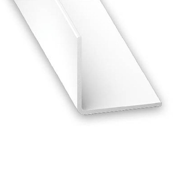 CQFD Plastic Corner - White - 1Mt x 10mm x 10mm 
