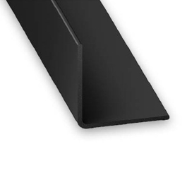 CQFD Plastic Corner - Black Gloss - 2Mt x 20mm x 20mm