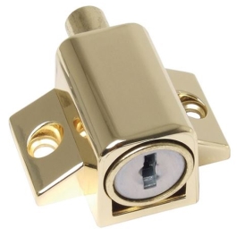 Sterling Patio Door Press Lock - Brass