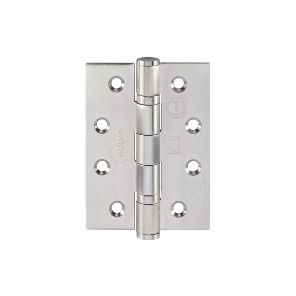 Ball Bearing Hinges - 102mm x 76mm x3mm - Satin Stainless Steel - (Pack of 3)