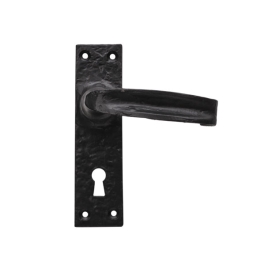 Door Handle - Warwick Lever Lock Set - Black Antique