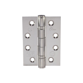 Ball Bearing Hinges - 102mm x 76mm x 3mm - Polished Stainless Steel - (Pack of 3)