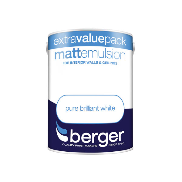 Berger Matt Emulsion 3Lt - Pure Brilliant White
