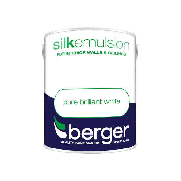 Berger Silk Emulsion 5Lt - Pure Brilliant White