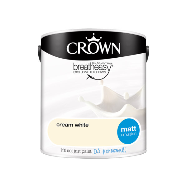Crown Matt Emulsion 2.5Lt - Whites - Cream White