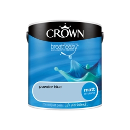 Crown Matt Emulsion 2.5Lt - Blues - Powder Blue