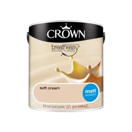 Crown Matt Emulsion 2.5Lt - Creams - Soft Cream