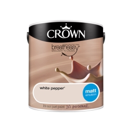Crown Matt Emulsion 2.5Lt - Neutrals - White Pepper