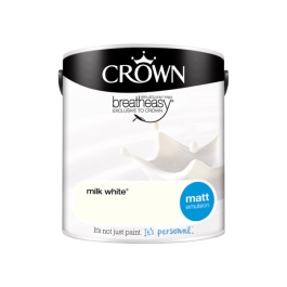 Crown Matt Emulsion 2.5Lt - Whites - Milk White