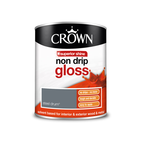 Crown Non-Drip Gloss 750ml - Steel Drum
