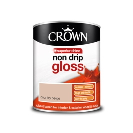 Crown Non-Drip Gloss 750ml - Country Beige