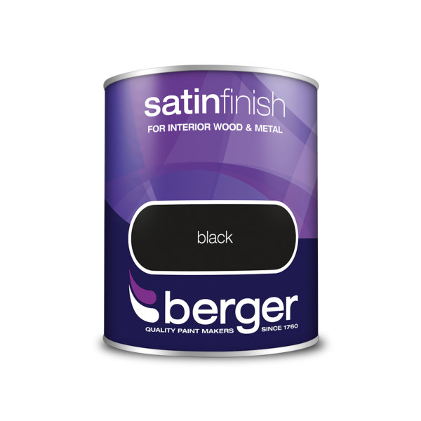 Berger Satin Sheen 750ml - Black