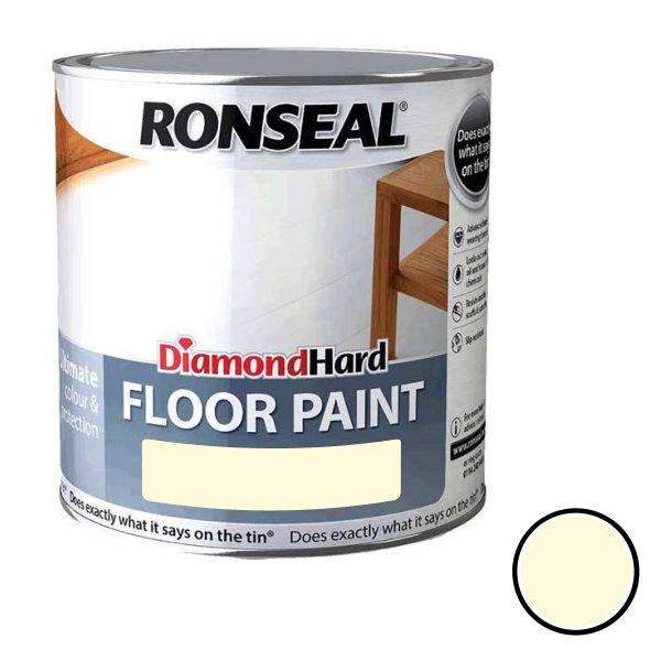 Ronseal Diamond Hard - Floor Paint 2.5Lt - Cream
