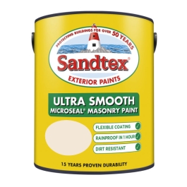 Sandtex Masonry Paint 5Lt - Smooth - Magnolia