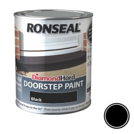 Ronseal Diamond Hard - Doorstep Paint 250ml - Black
