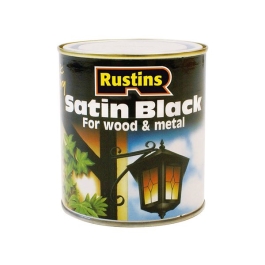Rustins Satin Black Paint 250ml