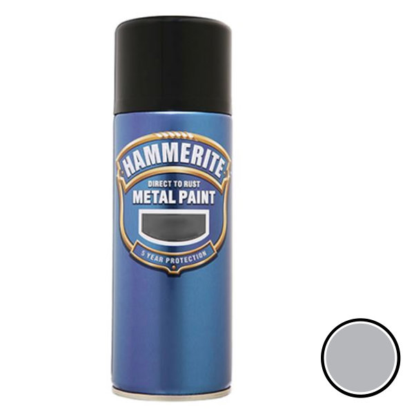 Hammerite Spray 400ml - Smooth - Silver