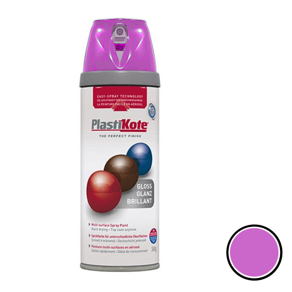 Plasti-Kote Spray Paint 400ml - Gloss - Pink Burst