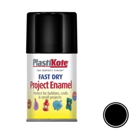 Plasti-Kote Spray Paint 100ml - Enamel - Black Gloss