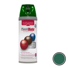 Plasti-Kote Spray Paint 400ml - Gloss - Lawn Green