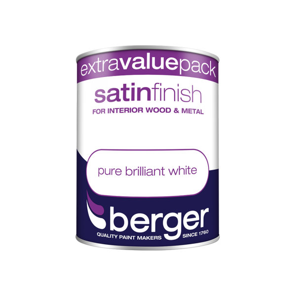 Berger Satin Sheen 1.25Lt - Pure Brilliant White