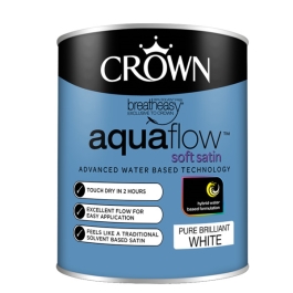 Crown Aquaflow - Soft Satin 2.5Lt - Pure Brilliant White