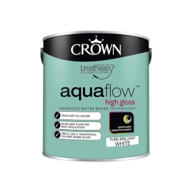 Crown Aquaflow - Gloss 750ml - Pure Brilliant White