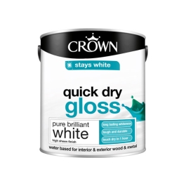 Crown Quick Drying Gloss 2.5Lt - Pure Brilliant White