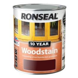 Ronseal 10 Year Woodstain - Deep Mahogany 250ml