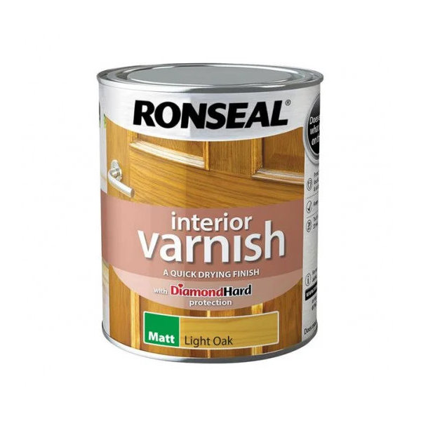 Ronseal Interior Varnish 250ml - Light Oak - Matt