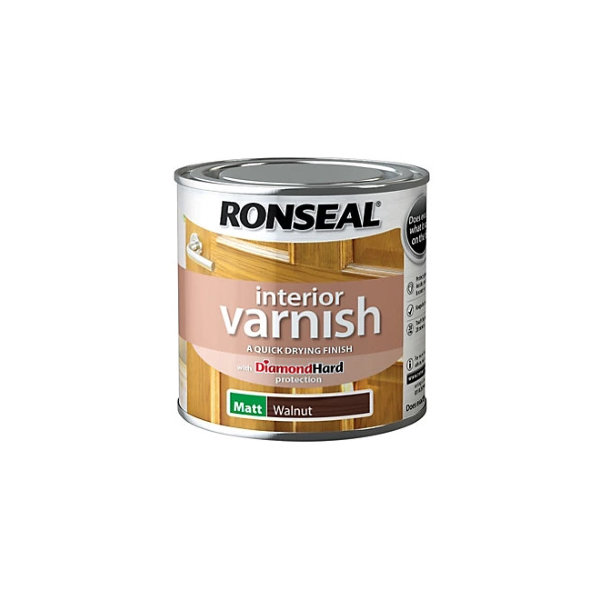 Ronseal Interior Varnish 250ml - Walnut - Matt