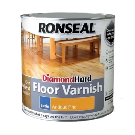 Ronseal Diamond Hard - Floor Varnish 2.5Lt - Antique Pine