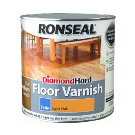 Ronseal Diamond Hard - Floor Varnish 2.5Lt - Light Oak