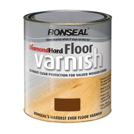 Ronseal Diamond Hard - Floor Varnish 2.5Lt - Dark Oak
