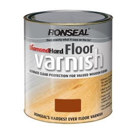 Ronseal Diamond Hard - Floor Varnish 2.5Lt - Medium Oak