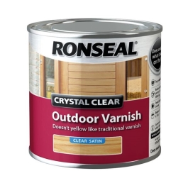 Ronseal Outdoor Varnish - Satin - Crystal Clear 750ml