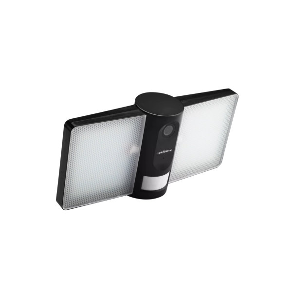 Link2Home Smart Outdoor PIR Floodlight & 1440p Camera - (Black)