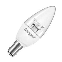 Energizer Dimmable LED Light Bulb - Clear Candle - 6 Watt - (BC)