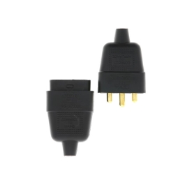 3 Pin Connector - Black - 10 Amp