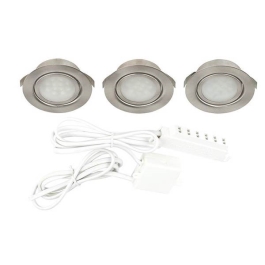 Hera Cabinet Light Kit - 3 Light - Satin Nickel