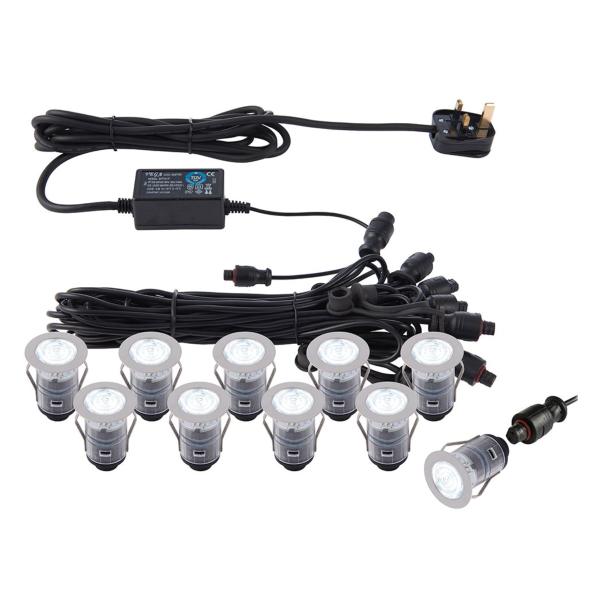 Ikon Pro Decking Light Kit 45mm - Cool White - 0.75 Watt (10)