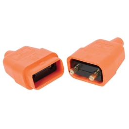 Jegs 2 Pin Connector - Orange - 10 Amp