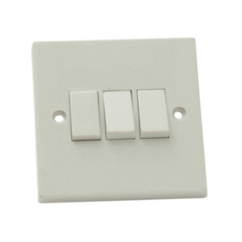 Jegs Wall Switch - 3 Gang - 2 Way