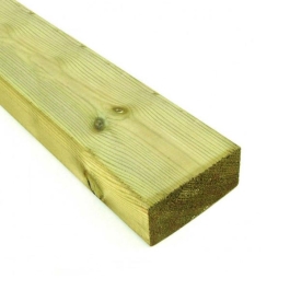 Tanalised Back Rail for Round Top Picket Fence - 1.83Mt x 70mm x 30mm