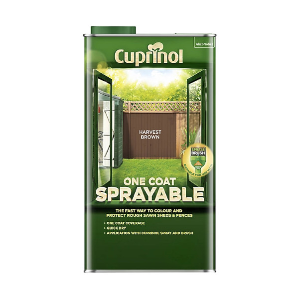 Cuprinol Sprayable Fence Treatment 5Lt - Harvest Brown