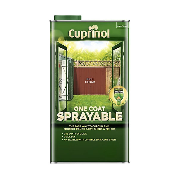 Cuprinol Sprayable Fence Treatment 5Lt - Rich Cedar