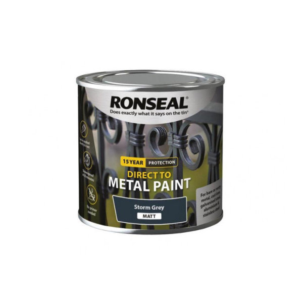 Ronseal Direct To Metal 750ml - Matt - Storm Grey