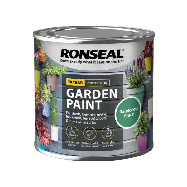 Ronseal Garden Paint 250ml - Rainforest Green