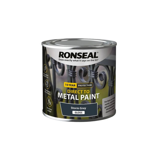 Ronseal Direct To Metal 750ml - Gloss - Storm Grey
